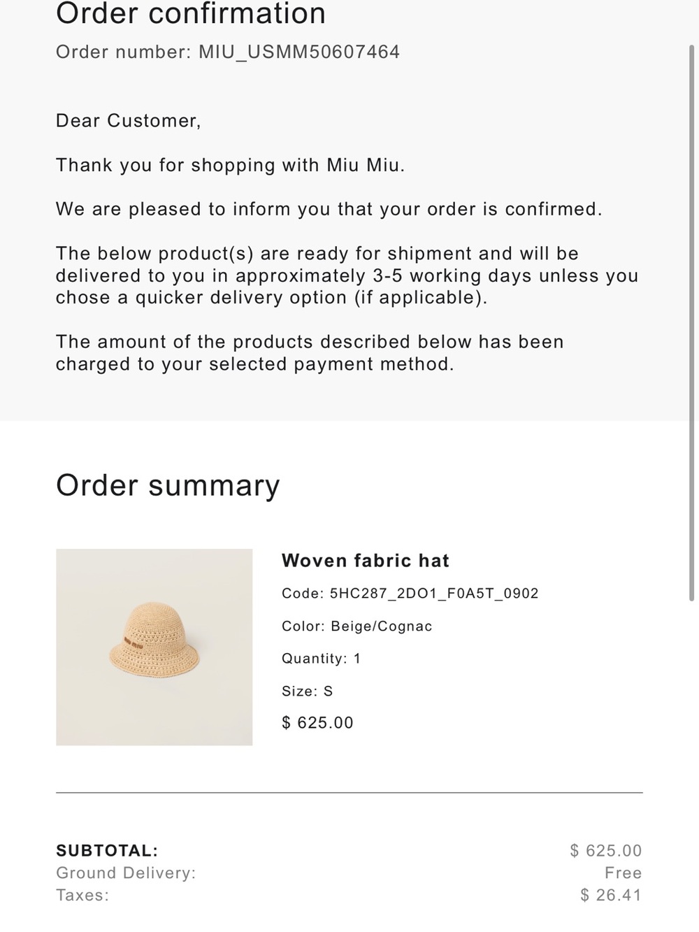 Miu Miu Tan Woven Fabric Bucket Hat - Picture 5 of 5
